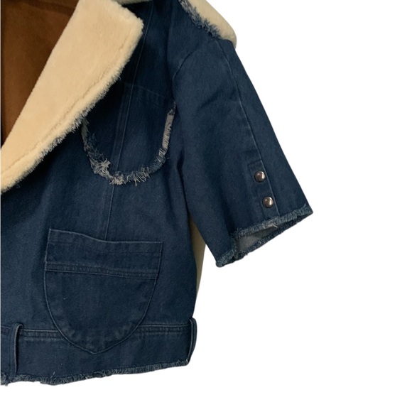 NWOT Cropped half and half jacket. XL - Picture 4 of 8